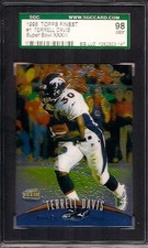 💎1998 Finest Super Bowl XXXIII HOFer Terrell Davis #1 SGC 98💎ULTIMATELY RARE💎