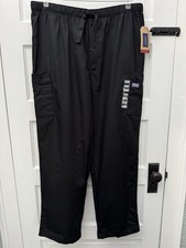 Cherokee Workwear Originals Mens XL Black 7 Pocket Cargo Scrub Pants NWT