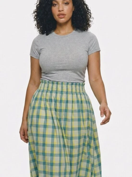 a.n.a. Women's Blue Yellow Flare Smocked Waist Casual Summer Skirt Plus Size 1X
Opens in a new windo
