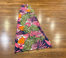 Tommy Bahama Tropical Print A-Line Maxi dress, S, euc