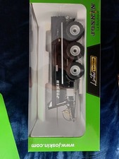 1:32 Universal Hobbies Tri-axle Joskin Tipper Trailers In Black