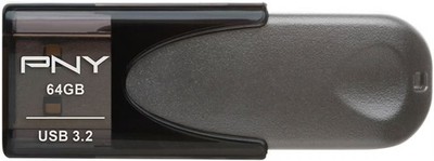 PNY - Elite Turbo Attache 4 64GB USB 3.2 Flash Drive - Gray