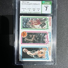 1980-81 Topps Larry Bird Rookie RC Cartwright 34 CSG 7 Near Mint
