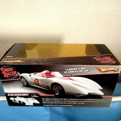 Hot Wheels Mach 5 Speed Racer 1/24 Diecast Model Car White Red | eBay
