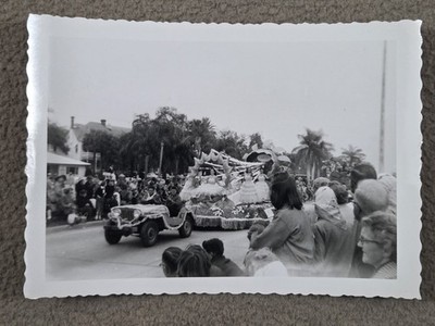 Gasparilla Festival Photograph CANCO Float With Jeep Willys ca. 1952
