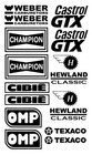 Motorsport Sponsoren Classique 14x Autoaufkleber-Sticker Racing, Tuning Motorrad