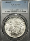1890-O MORGAN DOLLAR PCGS MS64