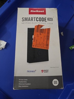 Kwikset SmartCode 260 Keyless Entry Electronic Keypad Deadbolt Matte Black - NEW