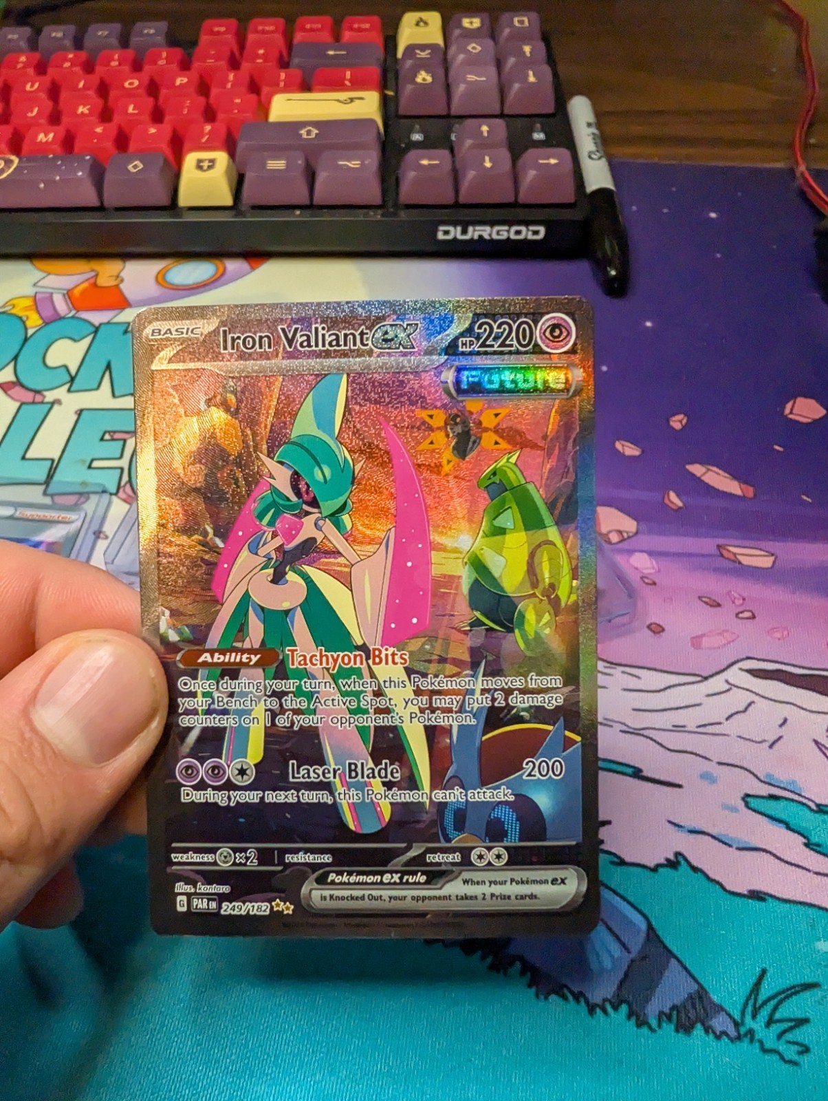 Iron Valiant EX Paradox Rift 249/182 Secret NM Condition