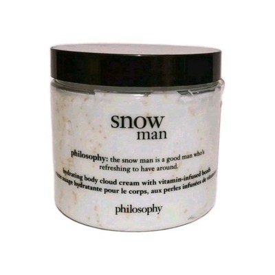 Philosophy Snow Man Cloud Cream 16 Oz Whipped Hydrating Body Lotion W/ Beads