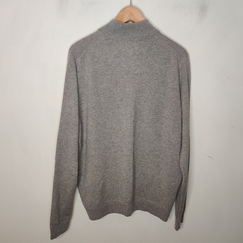 John W. Nordstrom 100% Cashmere Sweater Large Quarter Zip Collared Pulllover - Picture 8 of 9