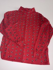 Vintage Disney Mickey Mouse Red Mock Turtleneck Long Sleeve Vintage 90s Style