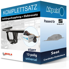 Für Seat Cordoba Stufenheck 99- IMIOLA HAK-POL Anhängerkupplung starr + 13polig
