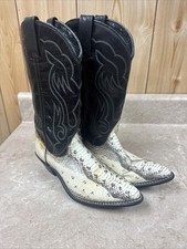Python Snakeskin Cowboy Boots Exotic Leather Rodeo Sz 7 M Vinatge ACME