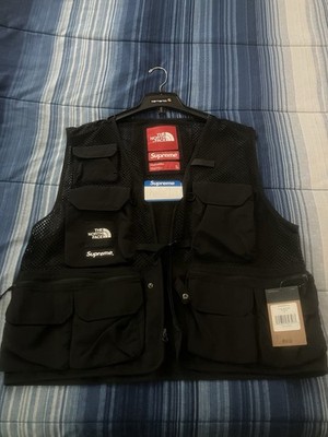 トップス Supreme x The North Face Cargo Vest M Supreme The North Face Cargo Vest Men's XL Black Logo Zip Pockets
