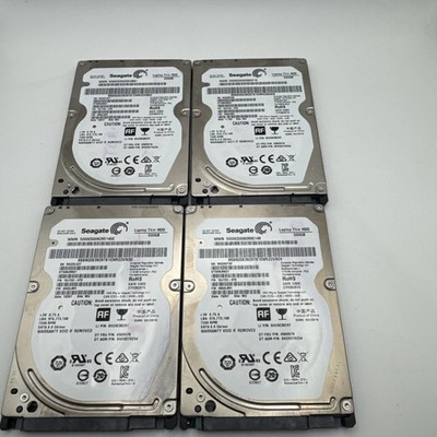 *USED* LOT of 4 Seagate  500GB Thin HDD 7200 RPM PC Laptop Internal 2.5 