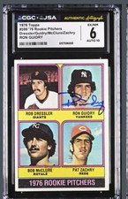 1976 Topps RON GUIDRY Autographed Rookie Card CGC/JSA 6/10 AUTO Yankees Legend. rookie card picture