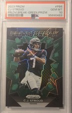 C.J. Stroud 2023 Panini Prizm - Prizm Break  #PB-6 Green Prizm (RC) PSA10