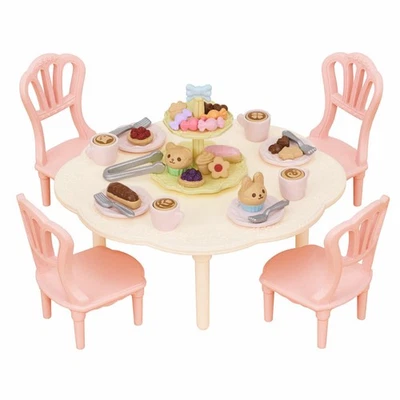Sylvanian Families Kaffee- und Kuchen-Set Spielset Möbel Tisch Spielzeug Kinder