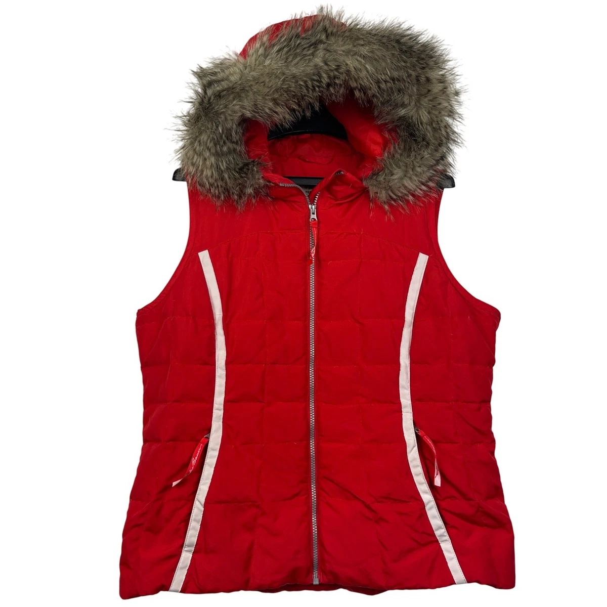 エディーバウアー 00s 800fil down vest L red Eddie Bauer Red Vests for Women for sale | eBay