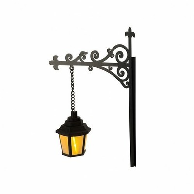Bücherregal-Lampe mit Kette schwarz Innenwandleuchte kompakt für Leseecke
