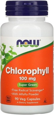 NOW Foods Chlorophyll, 100 mg, 90 Veg Capsules