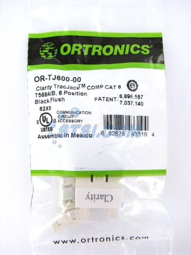 Ortronics Clarity TracJack OR-TJ600-00 Cat6 Jack, Black ~STSI - Picture 2 of 3