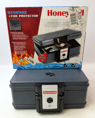 Honeywell Fire Protector Model 2011 Storage Document Box Lock NEW - Open Box