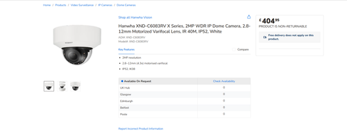 Hanwha XND-C6083RV X Series Network Camera - Picture 3 of 3