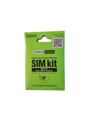 Simple Mobile Bring Your Own Phone Prepaid SIM Kit 3 in 1 fits all phones