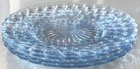 Set of 4 Vintage Anchor Hocking Blue Bubble Dinner Plates Depression Glass 9.25"