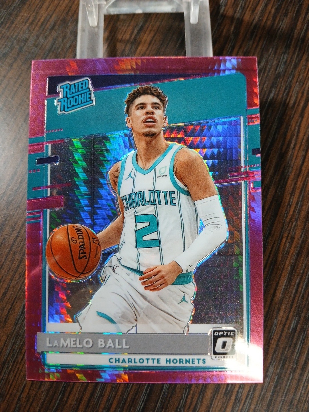 2020 Panini Donruss Optic LaMelo Ball Rated Rookie #153 Hyper Pink Prizm SP Read
