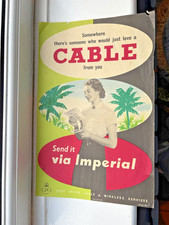 Official Poster General Post Office GPO 1950’s Cable via Imperial