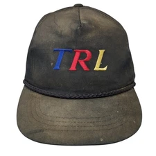 TRL Snapback Rope Hat Black One Size Adjustable Embroidered Yupoong