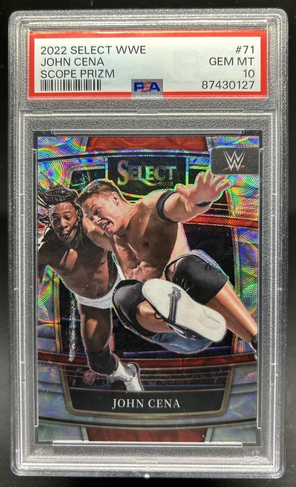 2022 Panini Select WWE John Cena Scope Prizm Concourse #71 PSA 10 GEM MINT