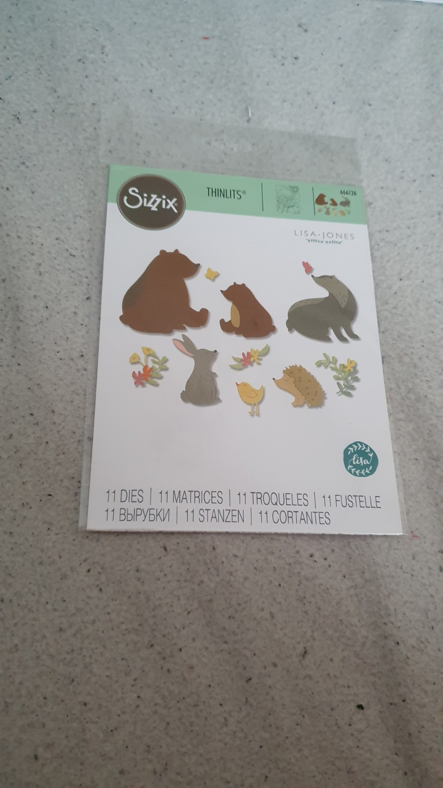 Sizzix Thinlits 11 Die Set - Nature Friends 666126 By Lisa Jones