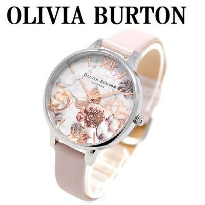 OLIVIA BURTON OB16CS21 Wristwatch White Flower Pearl Pink Quartz Analog