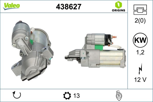 Anlasser Starter Valeo Origins - New O.E. Technologie 438627 12V FüR Ford Focus-image