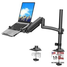 Laptop Desk Mount, Adjustable Laptop Stand for max 17" Single With Pole
