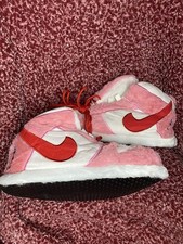 Pink White Red Faux Fur Bootie Slippers EU 36-46 Non-Slip Lace Up Fleece Winter