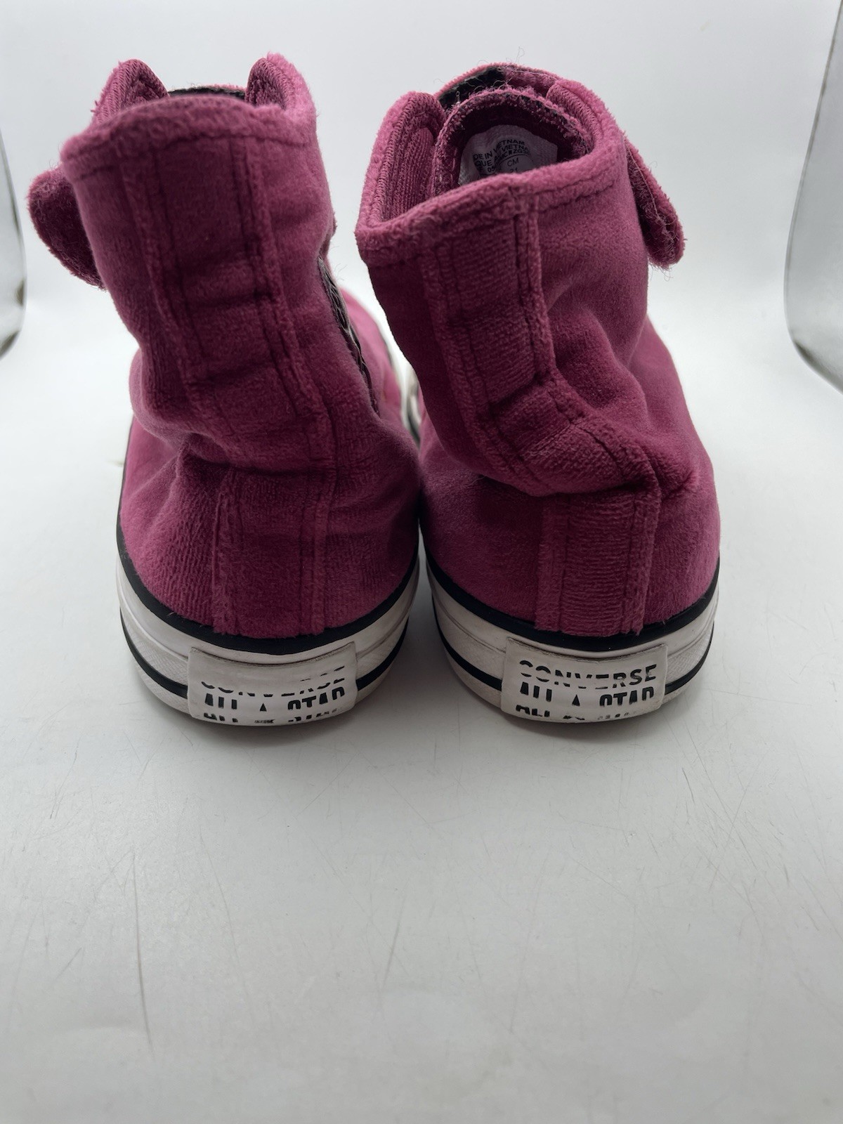 SAOLA Scarpe slip on Converse Chuck Taylor All Star in velluto giovanili taglia 2 bordeaux