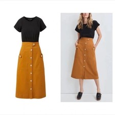 Veronica Beard Midi Dress Larsen Black Camel ...