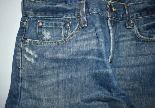 Levi's Jeans 527 Boot Cut Mens 32 x 32 Distressed Ripped Cotton Cowboy Denim - Picture 15 of 15