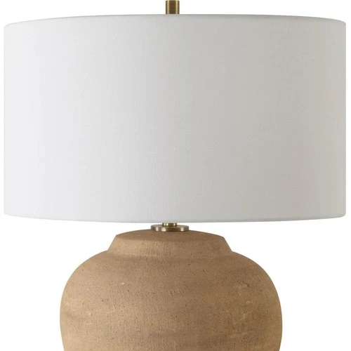 Uttermost 30347-1 Treviso Table Lamp Terracotta and Antique Brass - Picture 6 of 7