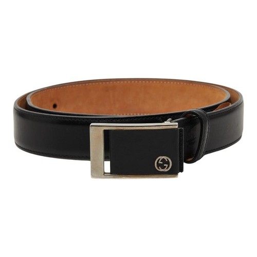 Used Gucci Interlocking G Buckle Belt 232834 Black Leather Men's GUCCI [Used]