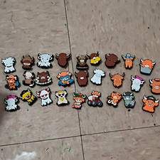 Multicolor Rubber Cow Shoe Charm Lot, Animal ...