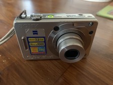Sony Digital Camera Cybershot DSC-W55 7.2MP Silver + Battery + Charger ~ TESTED