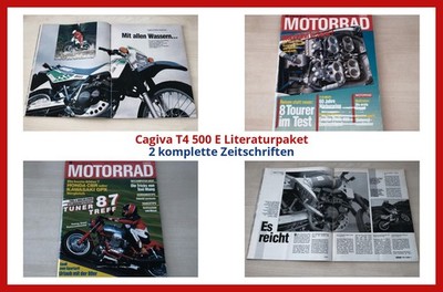 Cagiva T4 500 E Literaturpaket - 2 komplette Zeitschriften