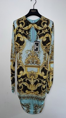 FENDI X Versace Fendace Gold Baroque Mini Dress IT 46 New | eBay