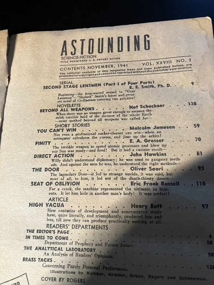 Astounding Stories magazine vintage - October 1937 - Imagem 3 de 4